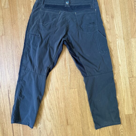 Kuhl Men's Hiking Pants 38x30 Born In The Mountains Dark Gray Cotton Blend Pants - Picture 7 of 12